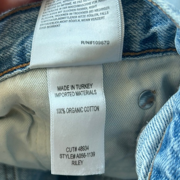 Agolde Riley High Rise Straight Crop Blur Jeans size 30 Medium Wash - Picture 10 of 10